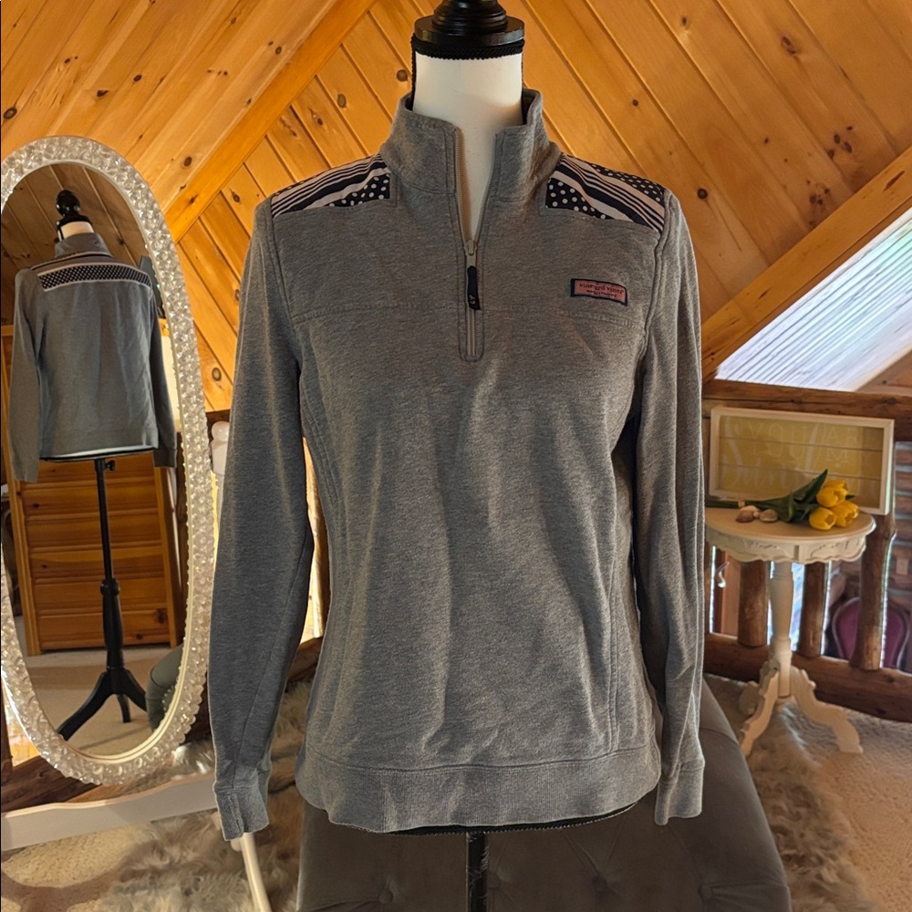 Vineyard Vines Gray Cotton Pullover